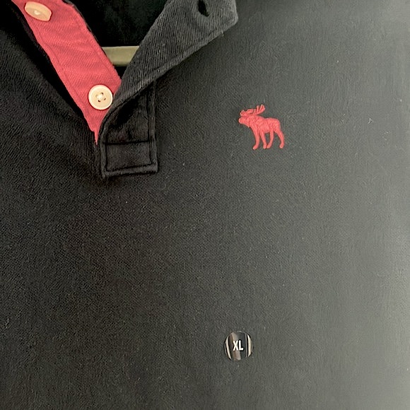 NWT Abercrombie Kid's Navy Blue Polo. Size XL 16. - Picture 7 of 11